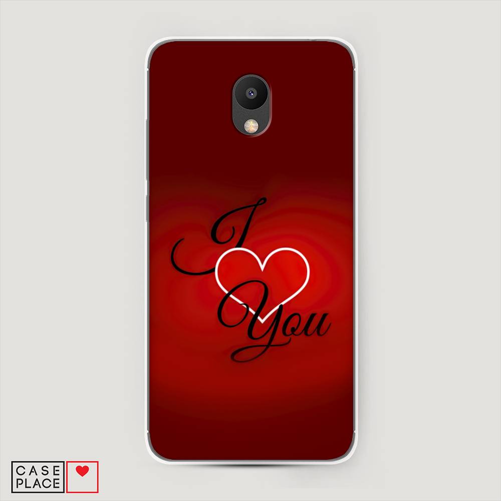 

Чехол Awog на Meizu M6 "I love you 3", Красный;черный, 72050-6