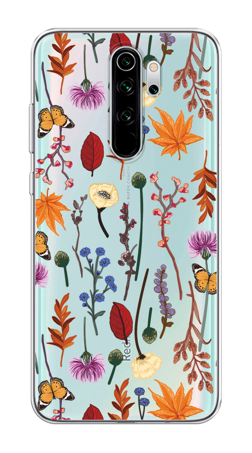 

Чехол Homey на Xiaomi Redmi Note 8 Pro "Orange Purple flowers", Оранжевый;красный;розовый;желтый;прозрачный, 36650-1