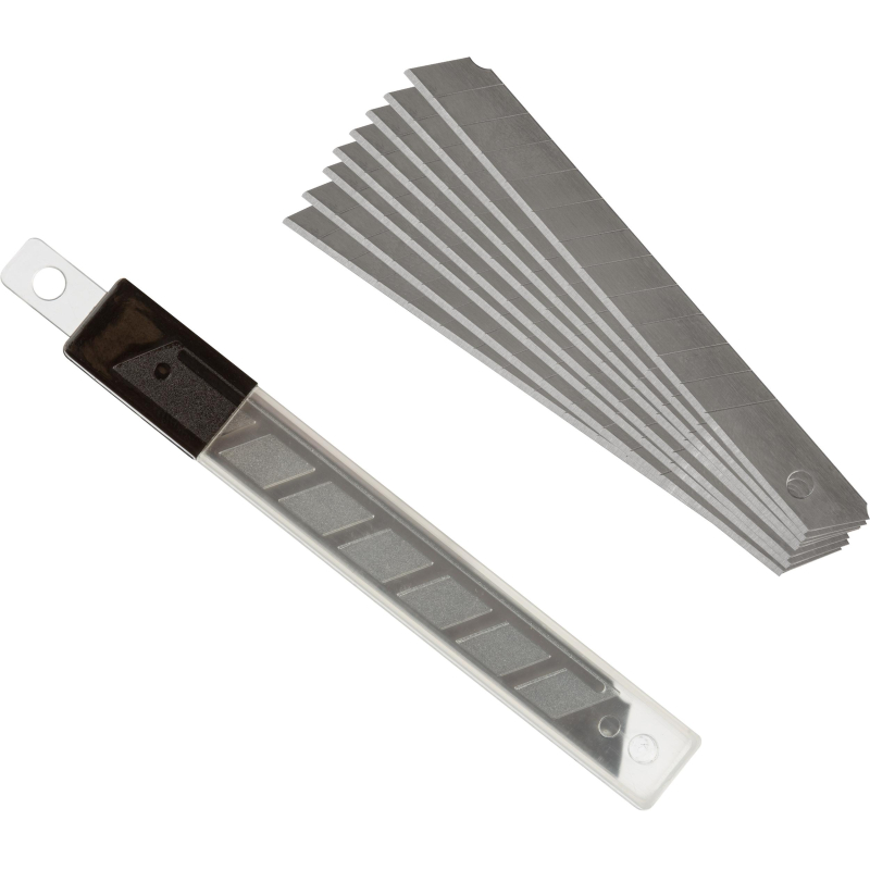 Лезвие запасное для ножей Attache 9мм 10шт./уп.пластиковый футляр, (5шт.)