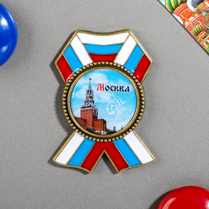

Магнит в форме ордена «Москва. Спасская башня», Москва