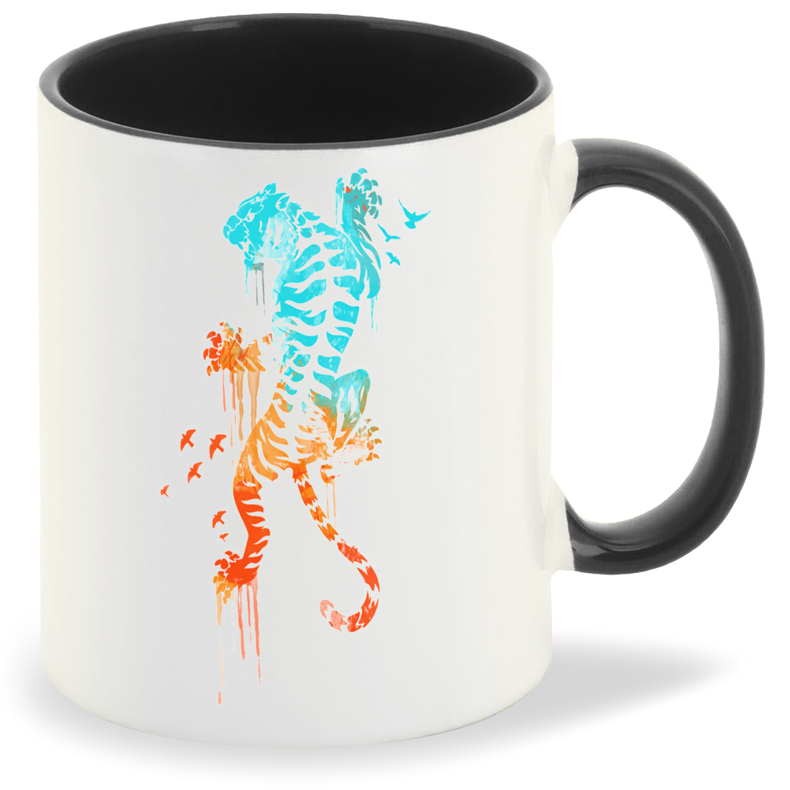 

Кружка CoolPodarok Тигр Арт Птицы, Тигр Арт Птицы