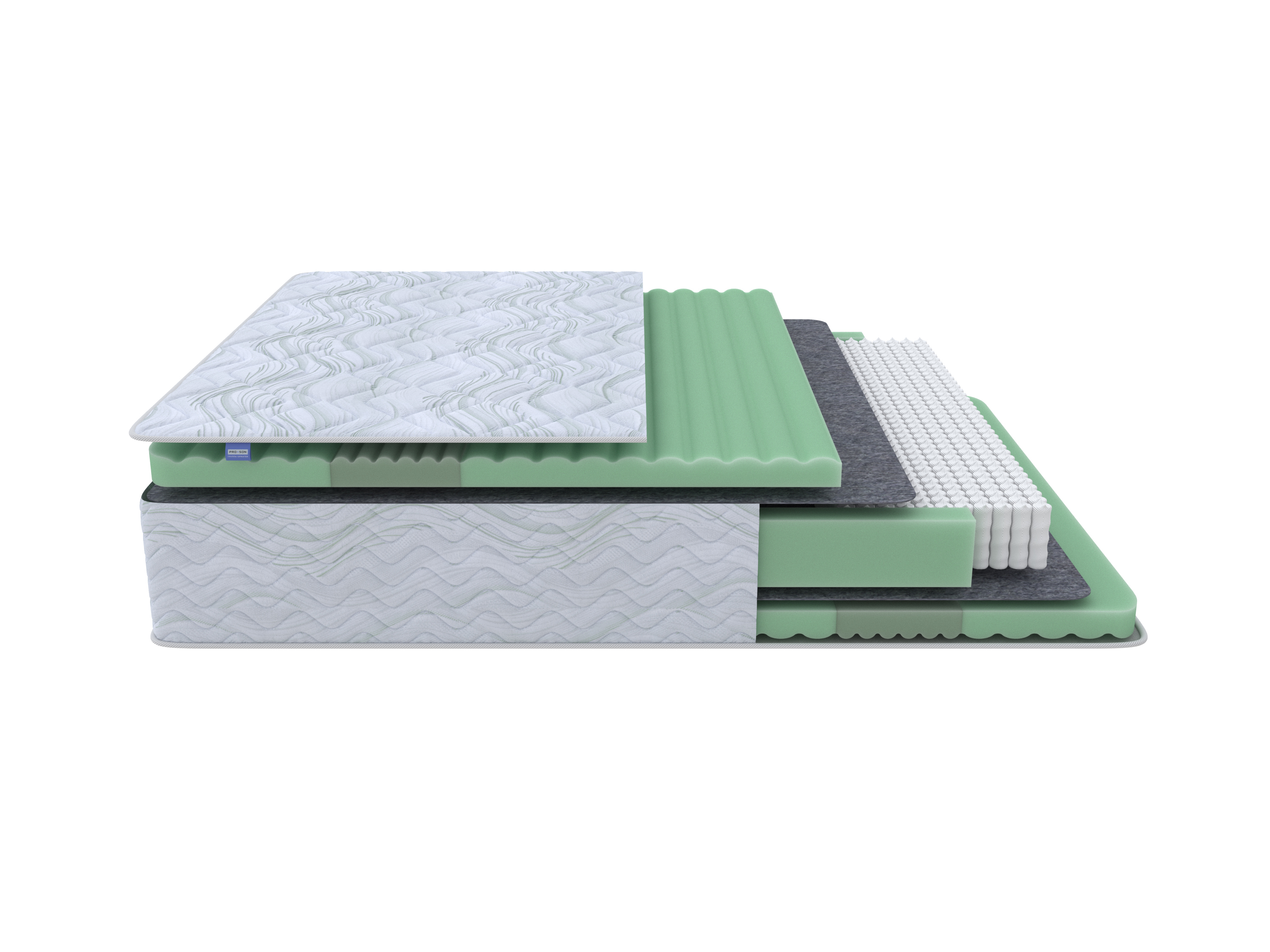 

Матрас ортопедический пружинный Green Comfort M размер 80x195, Белый, Green Comfort M