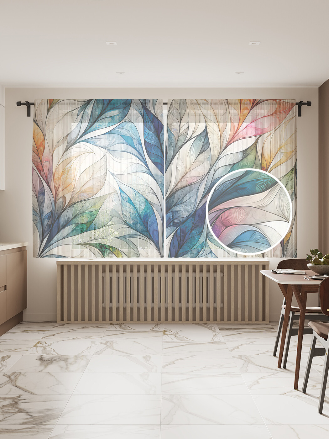 

Тюль JoyArty Листовые узоры 145х180, tul_sd1705_145x180