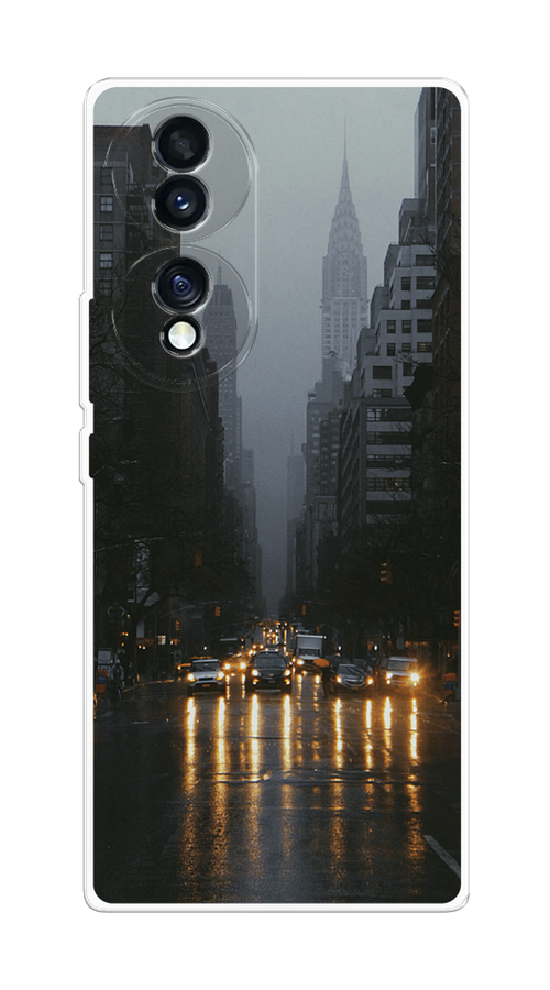 

Чехол Homey на Honor 70 "Дождливый Нью Йорк", Черный;серый, 6108250-1
