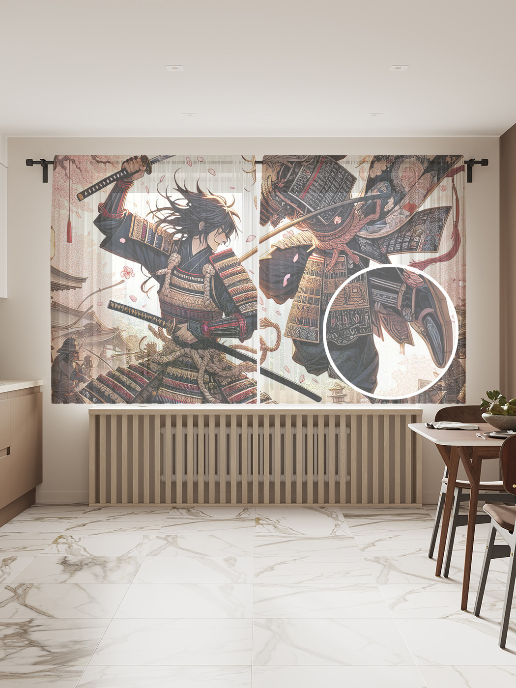 

Тюль JoyArty Самураи 145х180, tul_sd1394_145x180