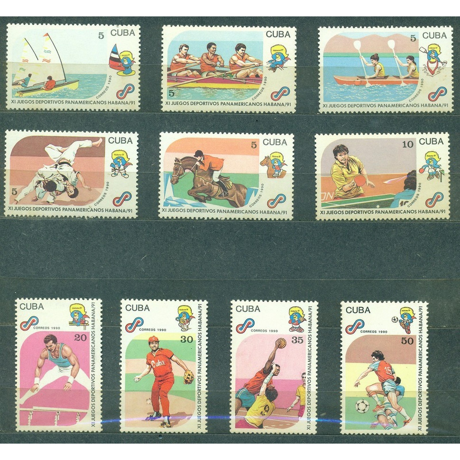 

Почтовые марки Куба 11-я Панамериканская игра - Гавана, 1991 Спорт, Бейсбол
