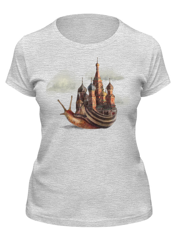 

Футболка женская Printio Улитка серая XL, Серый, Улитка