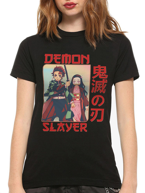 

Футболка женская DreamShirts Studio Demon Slayer / Аниме черная XS, Черный, Клинок, рассекающий демонов / Demon Slayer / Аниме