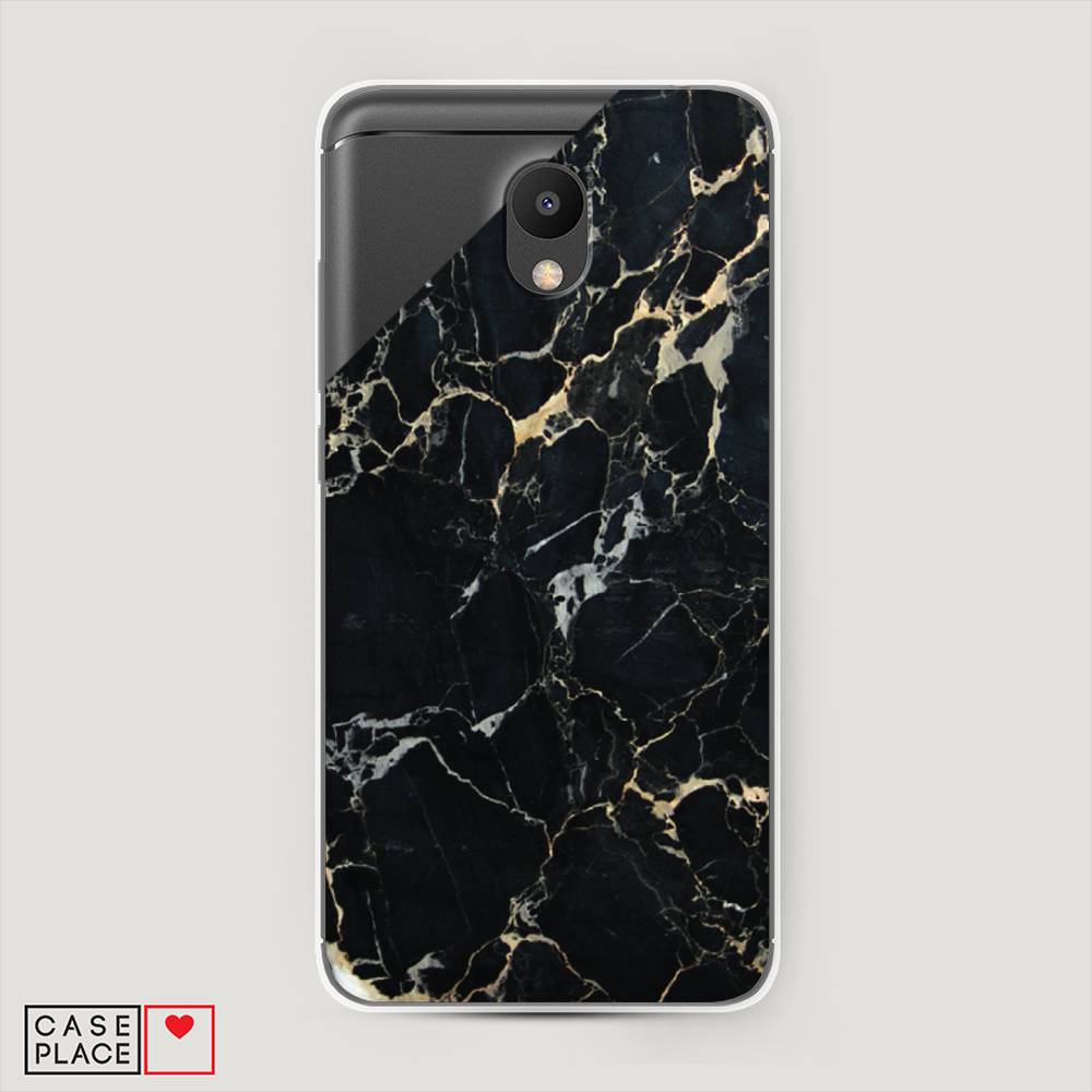 

Чехол Awog на Meizu M6 "Черный мрамор уголок", Черный;золотистый, 72050-3