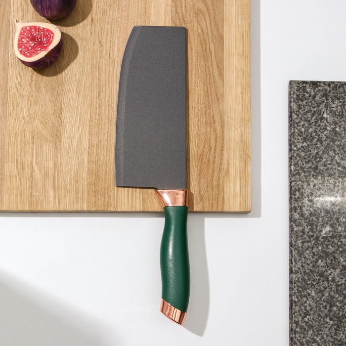 фото Топорик кухонный «эсмиральда», 17×7,5 см, цвет зелёный доляна