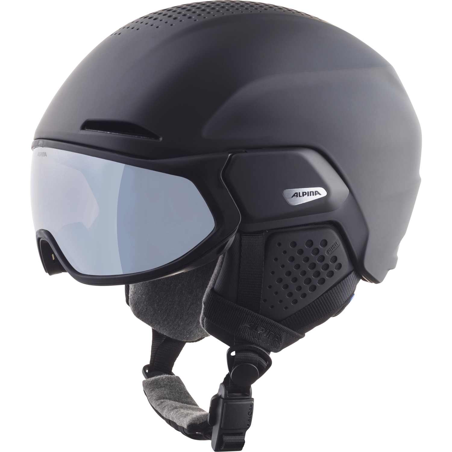 Зимний Шлем Alpina 2021-22 Alpina Alto Q-Lite Black Matt S2 (См:51-55)