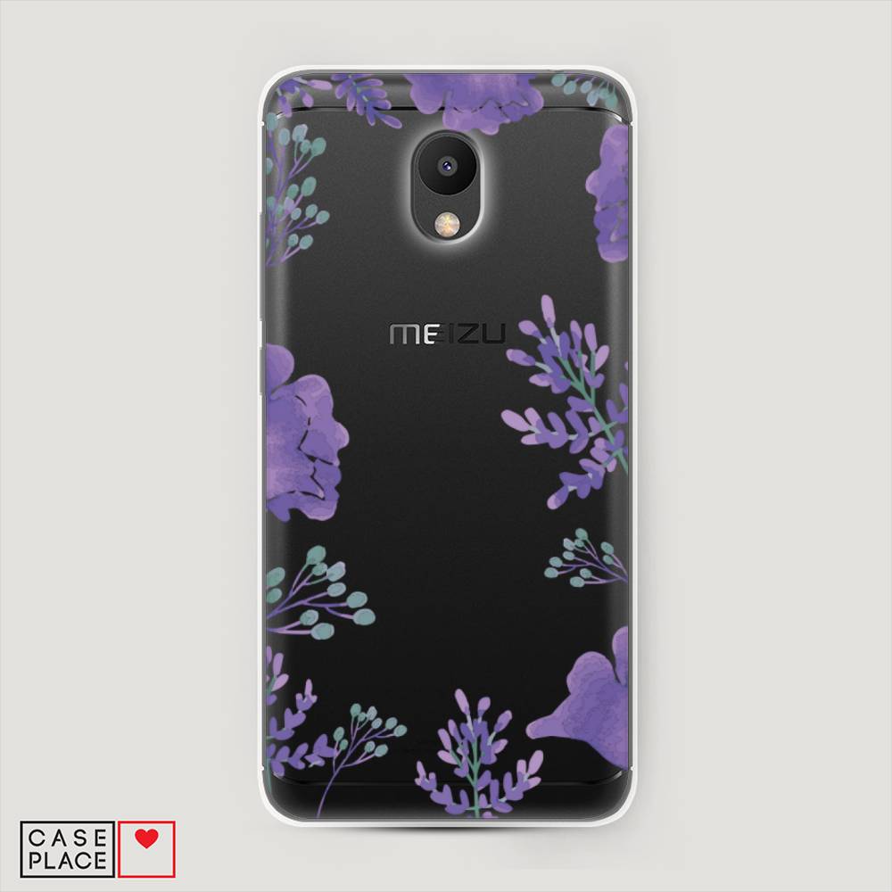 

Чехол Awog на Meizu M6 "Сиреневая цветочная рамка", Прозрачный;фиолетовый, 72050-8