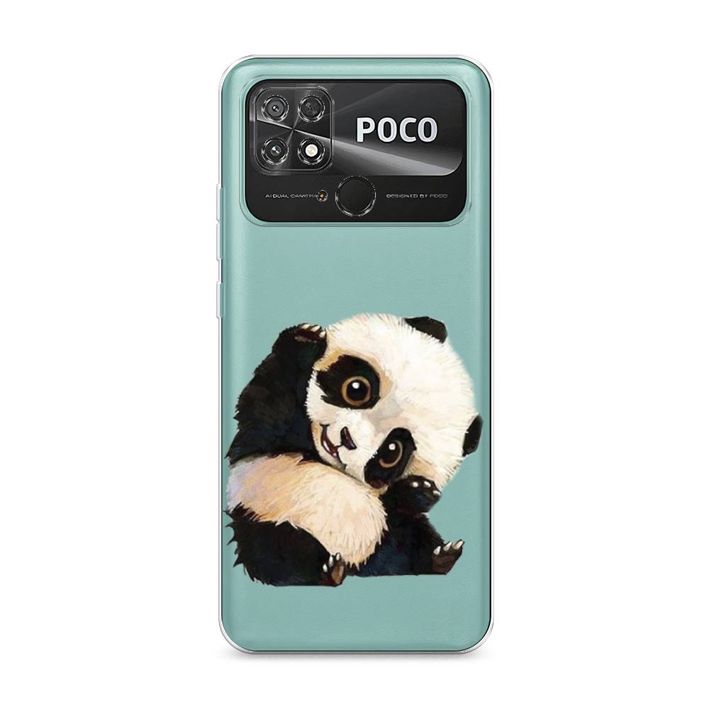 

Силиконовый чехол "Большеглазая панда" на Xiaomi Poco C40, Большеглазая панда