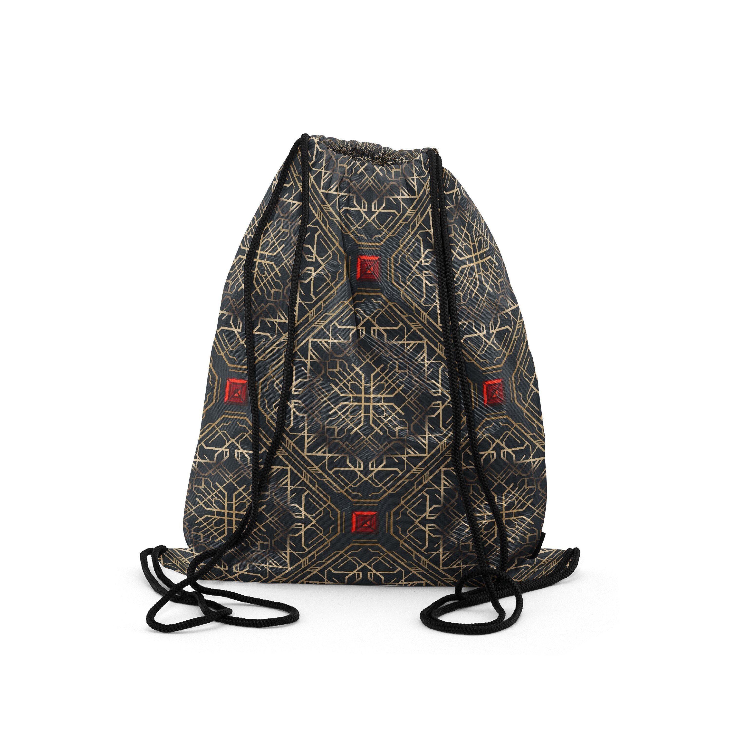 

Мешок-рюкзак для сменной обуви Burnettie LuxuryGoldPattern14, Серый