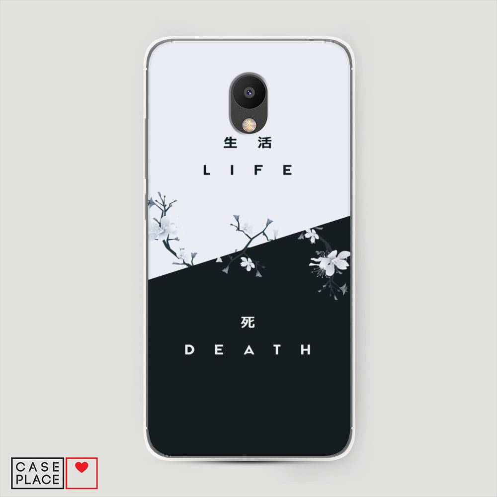 

Чехол Awog на Meizu M6 "Life and death", Черный;серый, 72050-7