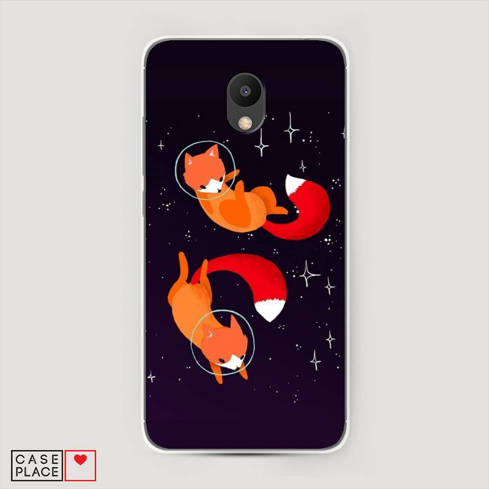 

Чехол Awog на Meizu M6 "Лисы космонавты", Оранжевый, 72050-4