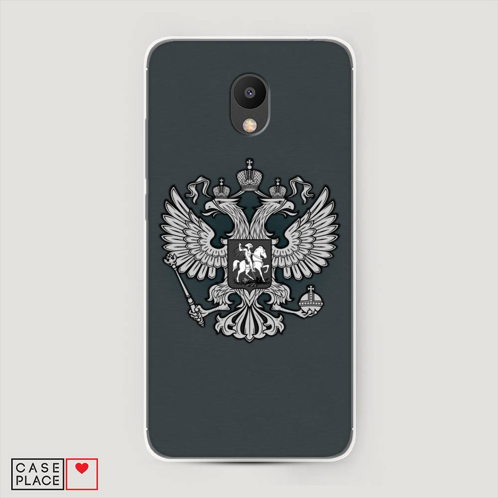

Чехол Awog на Meizu M6 "Герб России серый", 72050-5