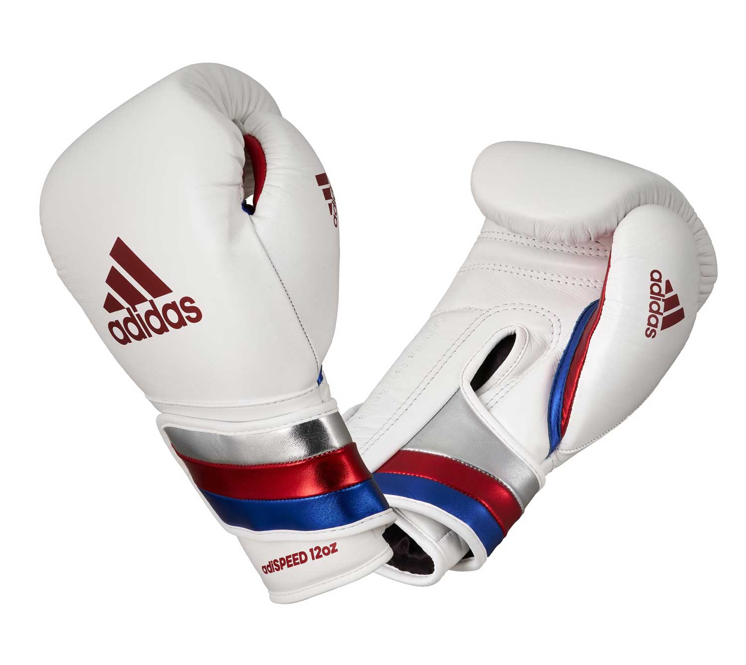 фото Перчатки боксерские adispeed бело-сине-красные (вес 16 унций) adidas