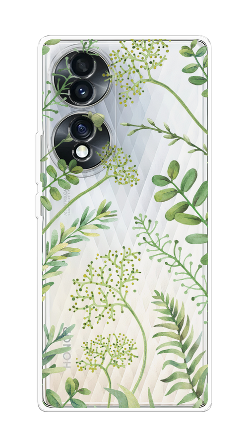 

Чехол Homey на Honor 70 "Green Leaves", Зеленый;прозрачный, 6108250-1