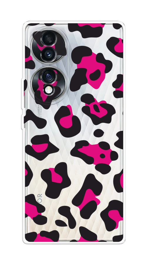 

Чехол Homey на Honor 70 "Pink cow spots", Черный;розовый, 6108250-1