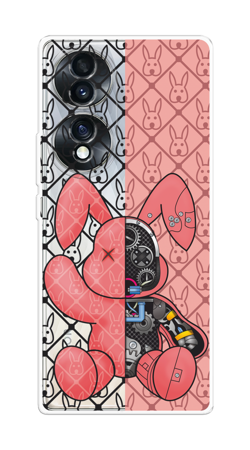 

Чехол Homey на Honor 70 "Киборг-заяц розовый", Розовый;прозрачный;черный, 6108250-1