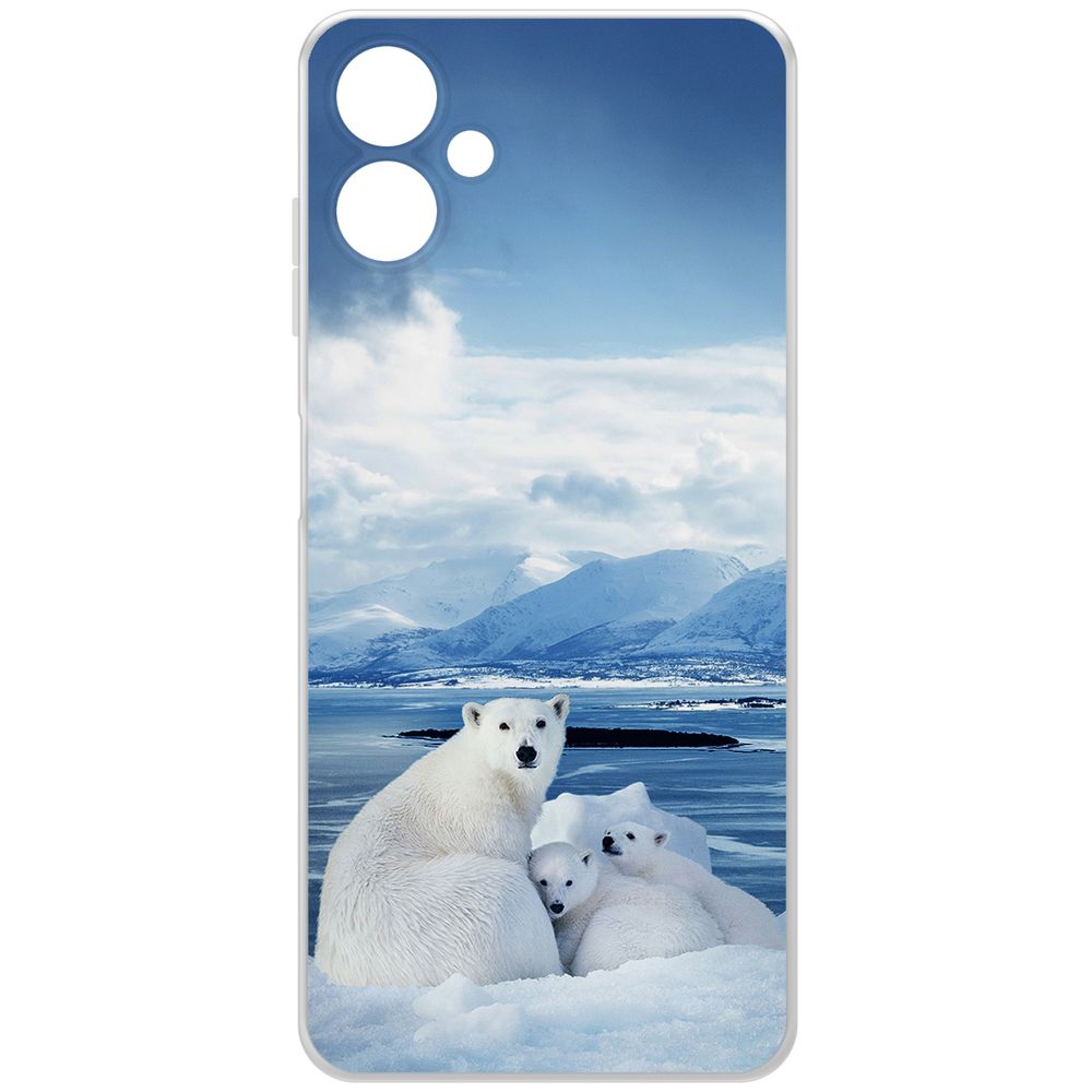 

Чехол-накладка Krutoff Clear Case Полярные медведи для Samsung Galaxy A06 (A065), Прозрачный