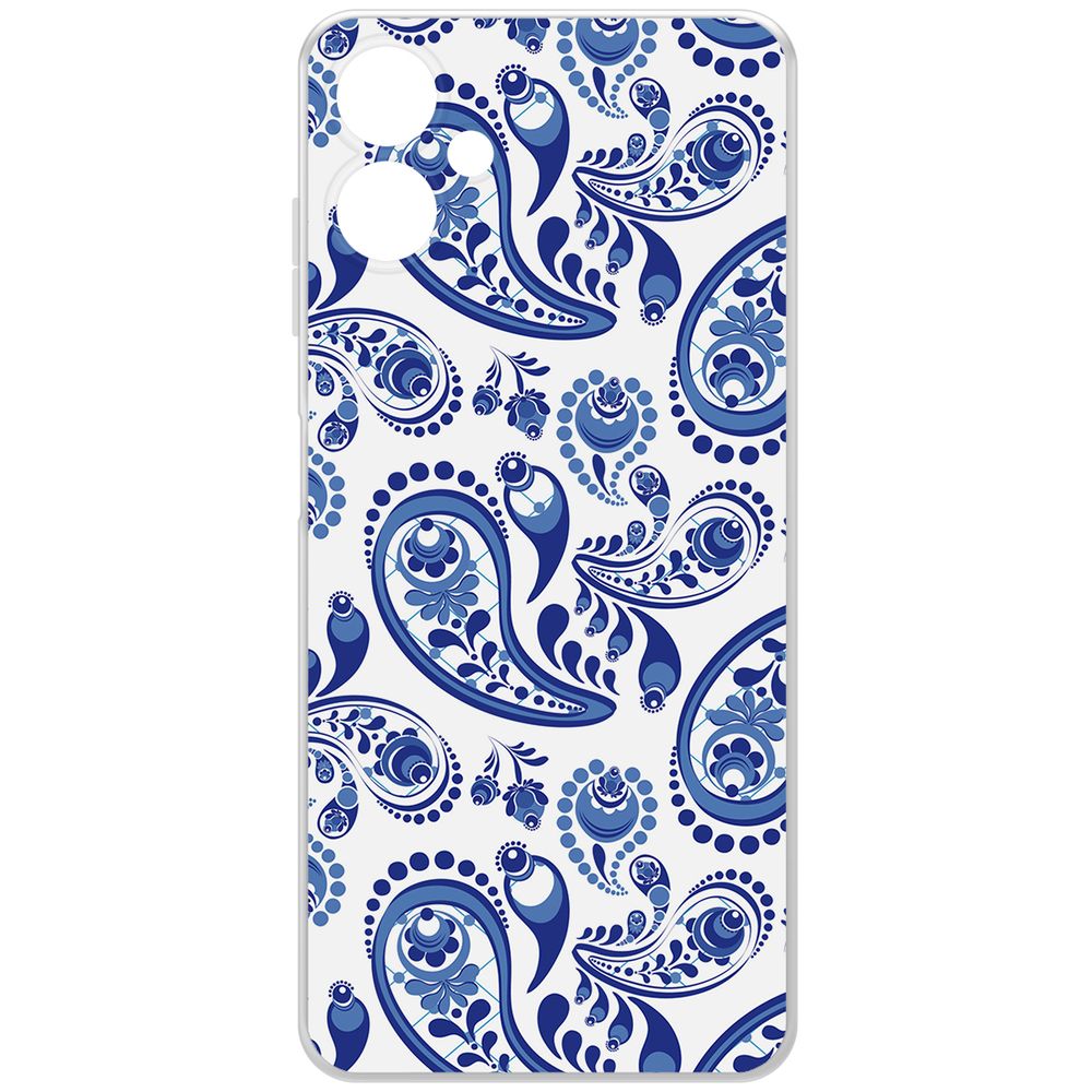 

Чехол-накладка Krutoff Clear Case Гжель для Samsung Galaxy A06 (A065), Прозрачный