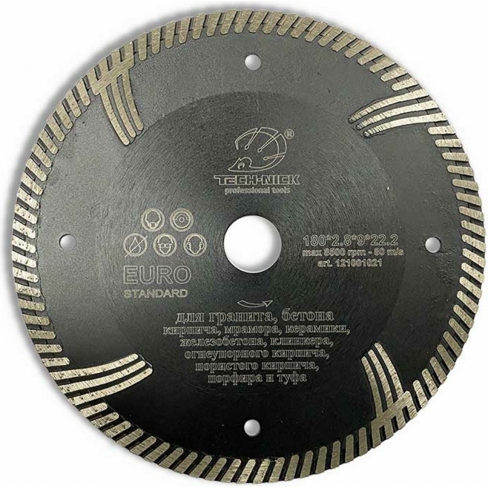 

TECH-NICK Диск алмазный турбо EURO STANDART 180х22,2 гранит 121001021