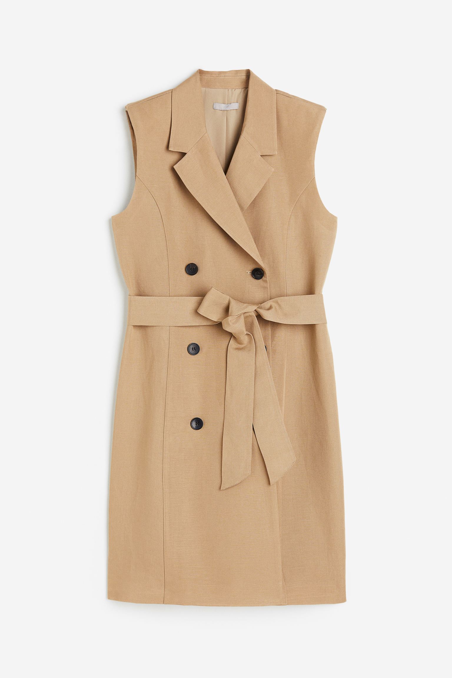 

Платье женское H&M 1152722002 бежевое XS, Бежевый, 1152722002
