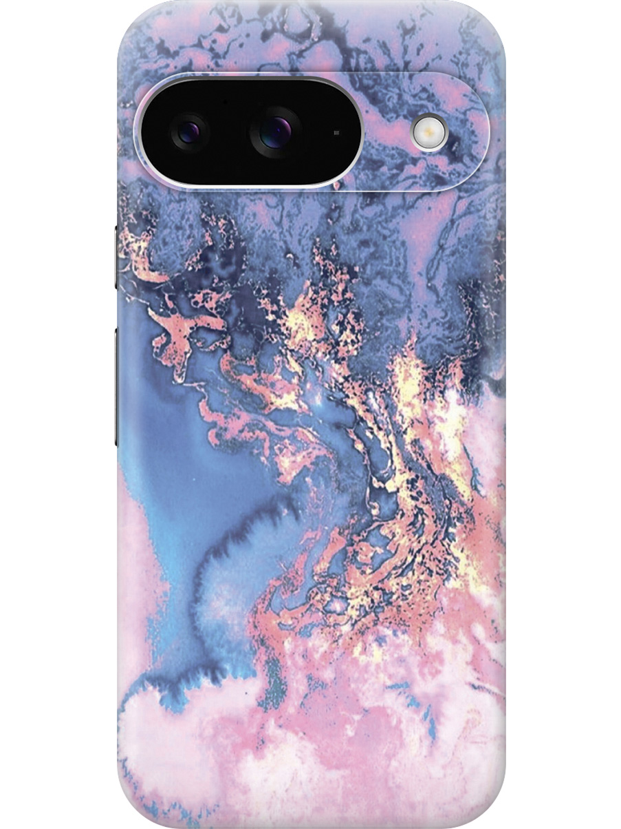 

Силиконовый чехол на Google Pixel 9 с принтом "Синий мрамор", Прозрачный;голубой, 784809731