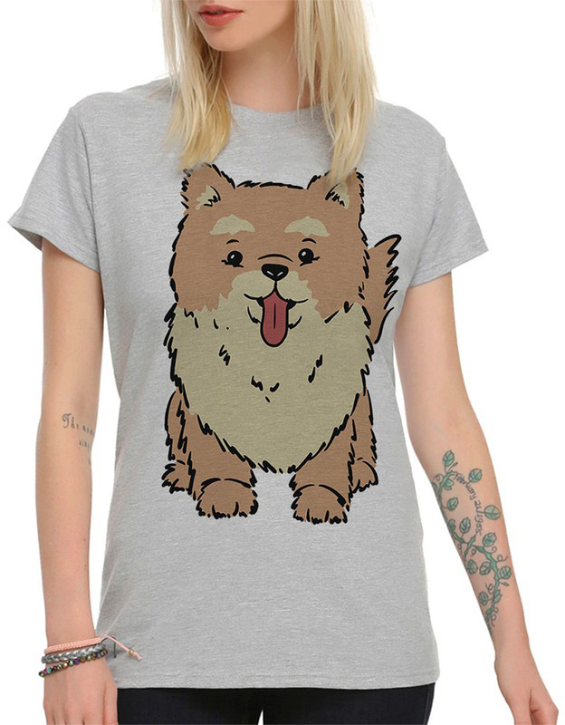 

Футболка женская DreamShirts Studio Померанский шпиц / Собака / с собакой серая XS, Серый, Померанский шпиц / Собака / с собакой
