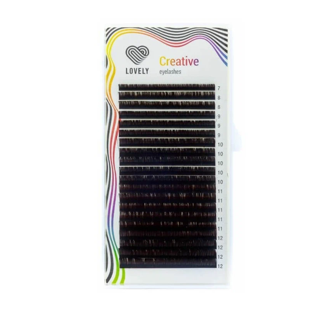 

Ресницы Lovely Dark Chocolate С+ 0.07 12 мм, Коричневый, 4627148845285