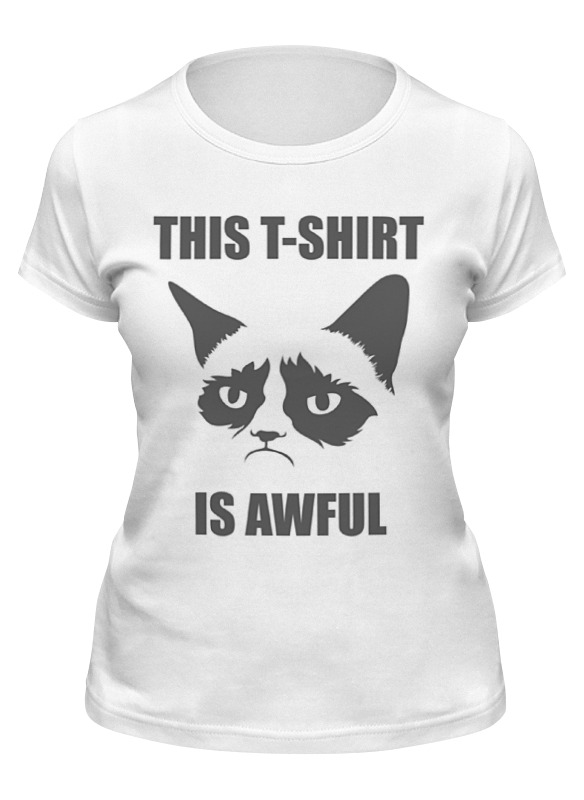 

Футболка женская Printio Grumpy cat белая XL, Белый, Grumpy cat