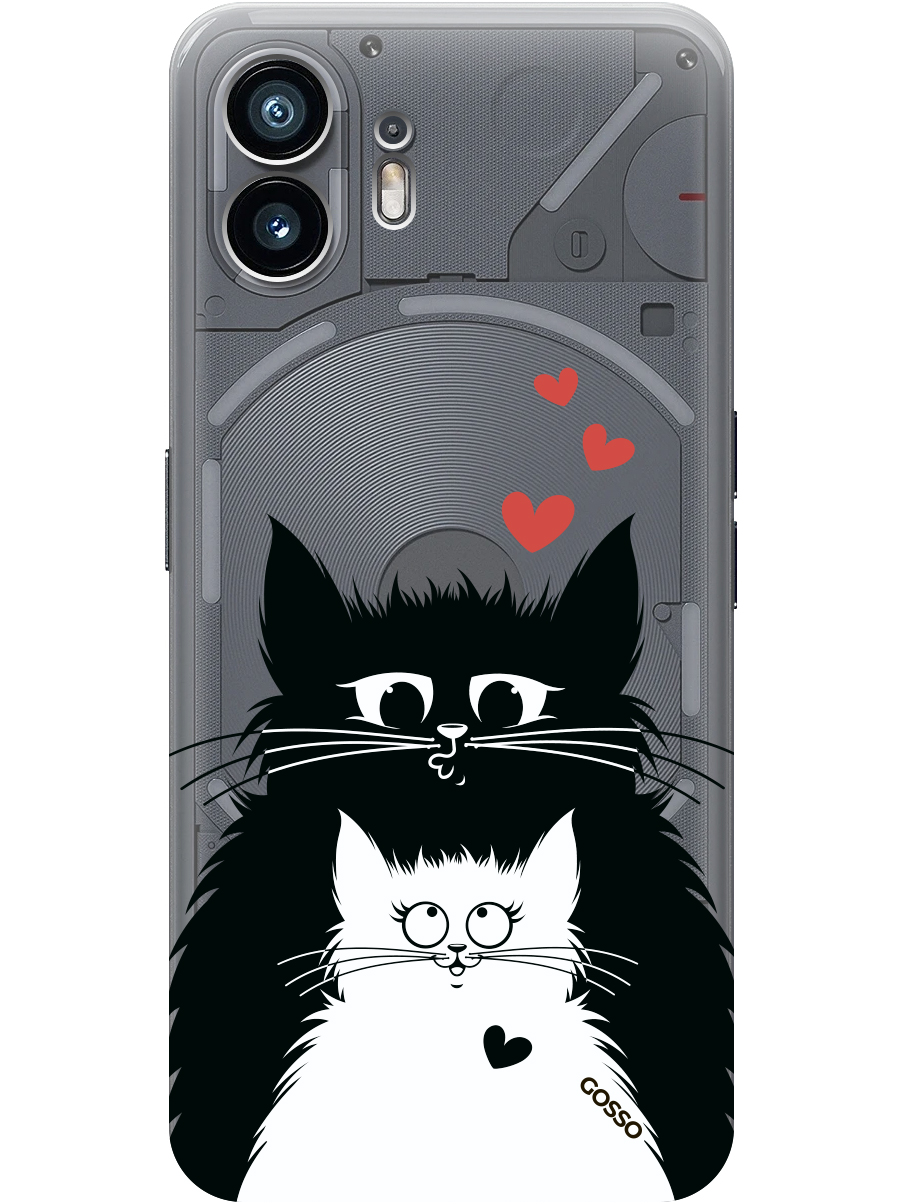 

Силиконовый чехол на Nothing Phone (2) с принтом "Влюбленные кошечки" прозрачный, Прозрачный;белый;красный;черный, 784811591