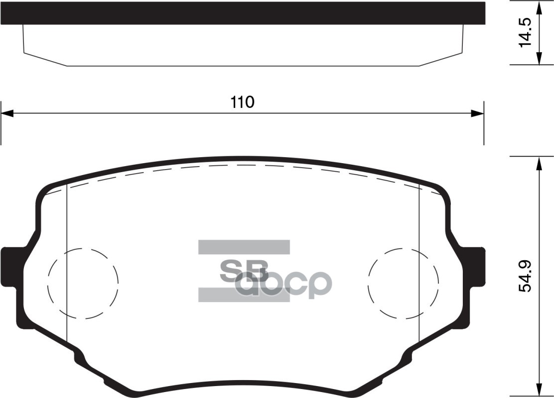 

Комплект тормозных колодок Sangsin brake SP1535
