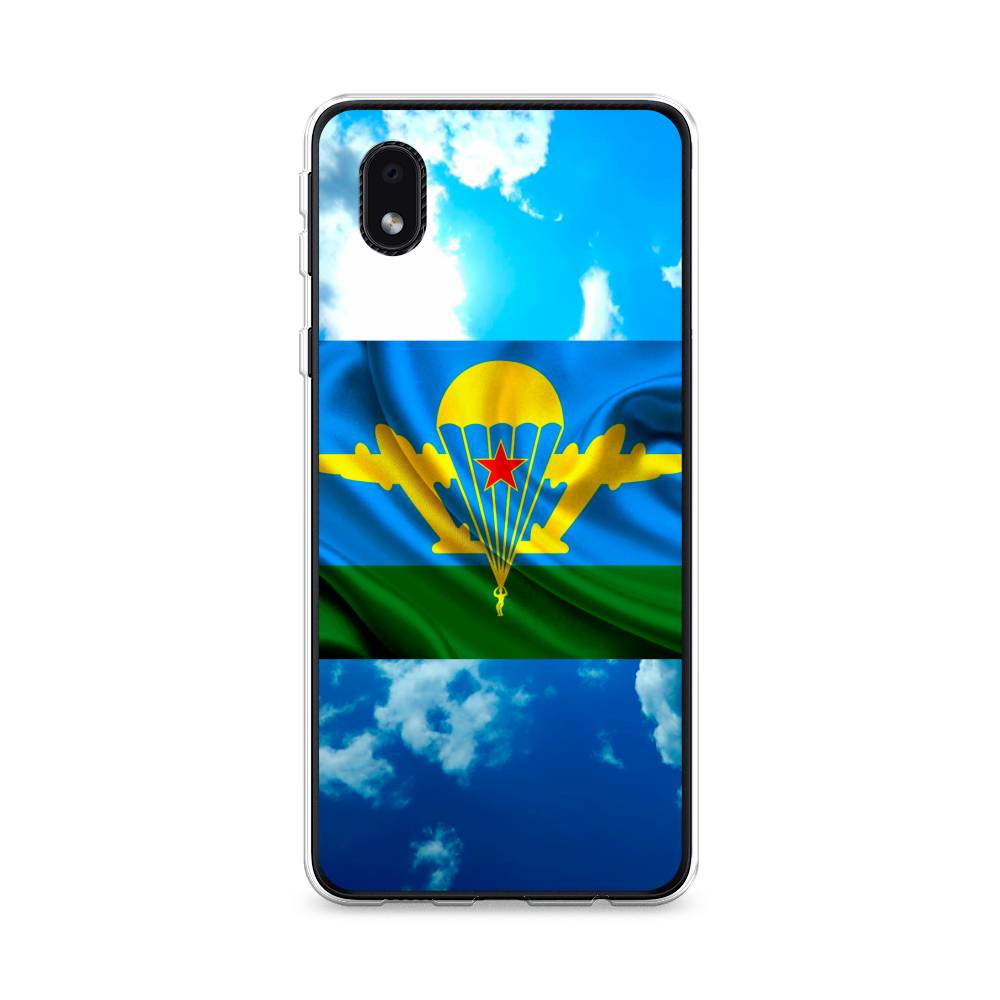 

Чехол Awog на Samsung Galaxy A01 Core / Самсунг A01 Core "ВДВ флаг в небесах", Синий;зеленый;желтый, 2101250-5