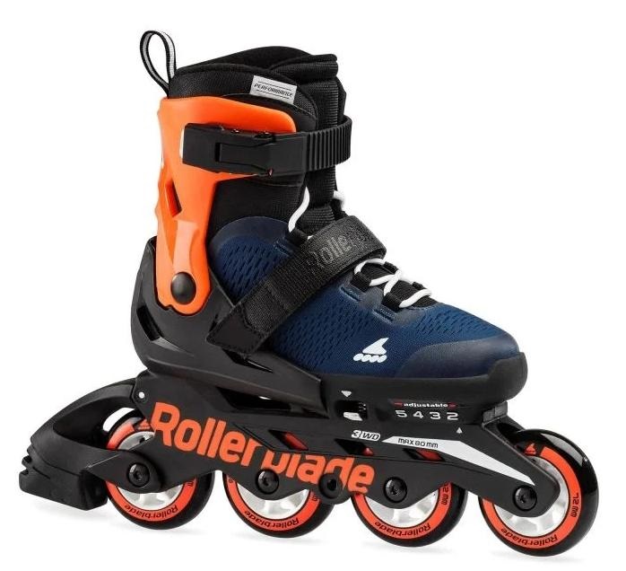 фото Роликовые коньки rollerblade 2021 micro combo midnight blue/warm orange (см:17,5)