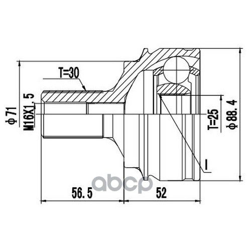 

Шрус Zikmar Z88450R Zikmar Z88450R