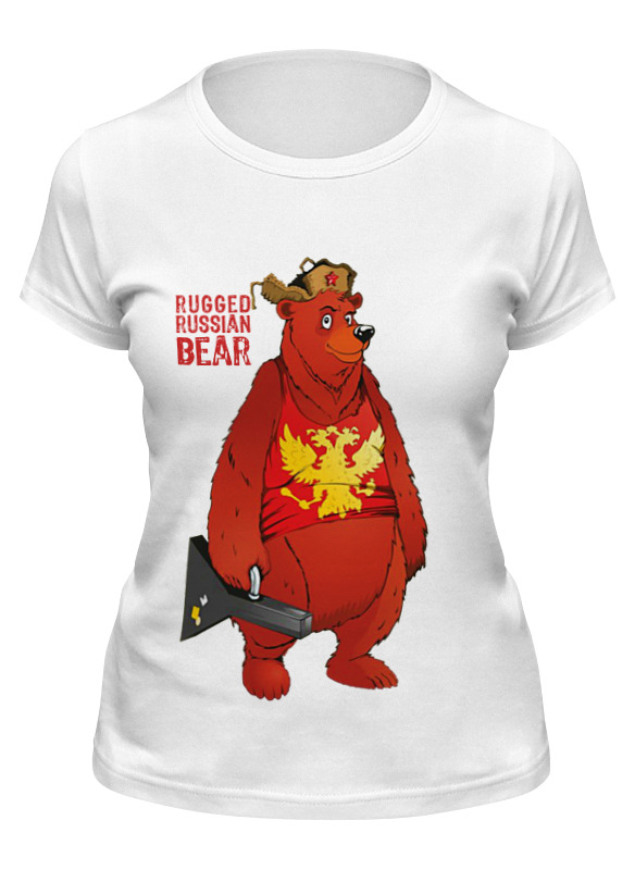 

Футболка мужская Printio Rugged russian bear белая XL, Белый, Rugged russian bear