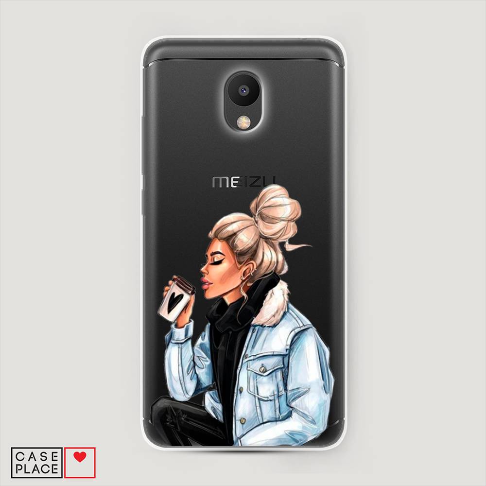 

Чехол Awog на Meizu M6 "Cute girl", Коричневый;бежевый, 72050-7