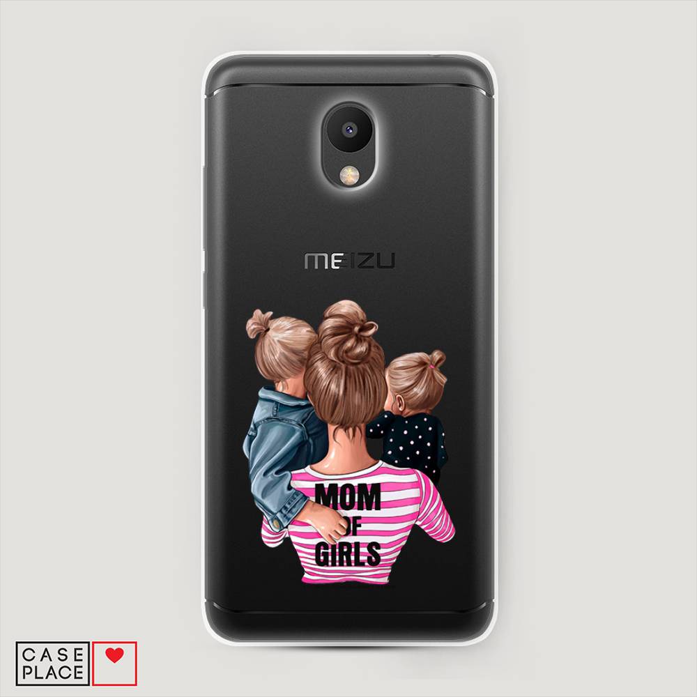 

Чехол Awog на Meizu M6 "Mom of Girls", Синий;розовый;черный, 72050-6