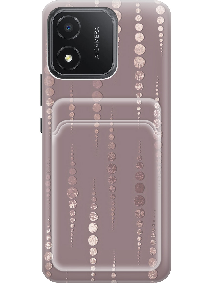 

Силиконовый чехол на Honor X5 с рисунком "Монеты в розовых песках", Белый;розовый, 20012029