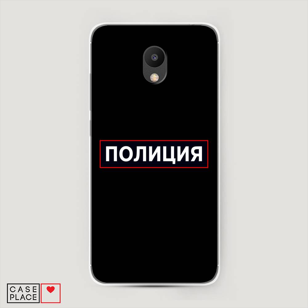 

Чехол Awog на Meizu M6 "Police logo", Черный;белый;красный, 72050-5