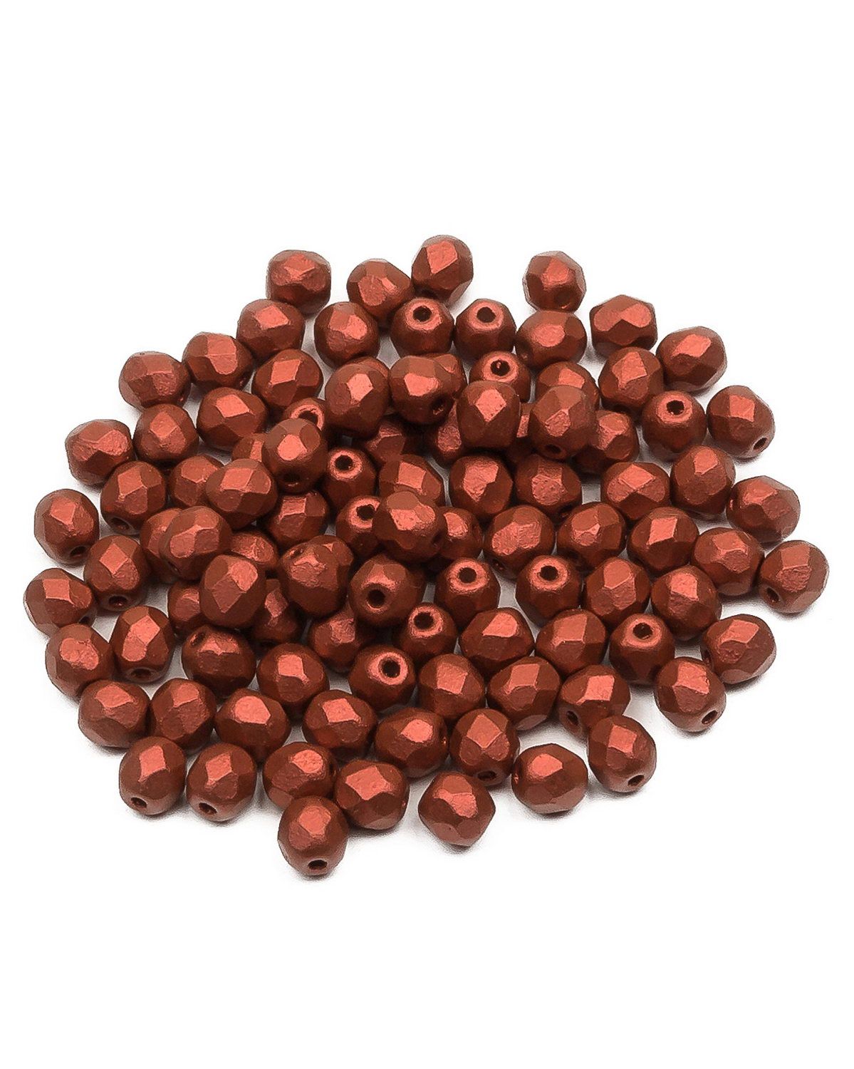 

Стеклянные чешские бусины, Fire polished beads, ганеные круглые, 4 мм, Lava Red, 100шт, Красный, FP-4