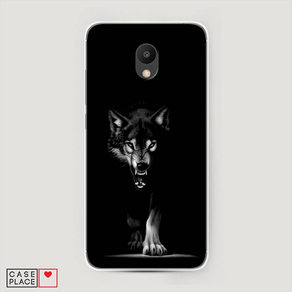 

Чехол Awog на Meizu M6 "Волк выходит из ночи", Серый;черный;белый, 72050-1