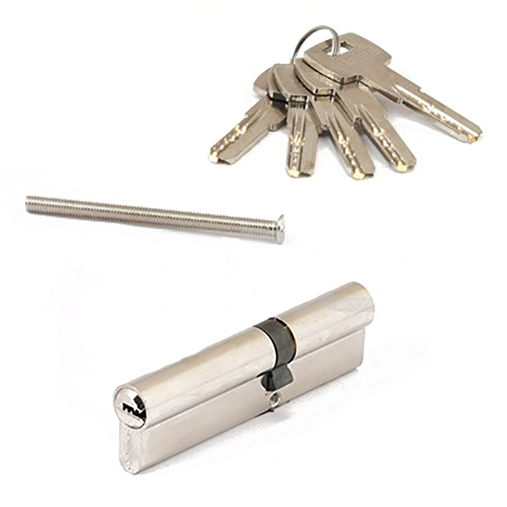 Цилиндр для замка 45х65 мм ключ-ключ SM-110 никель цилиндр для замка ax100 60 30х30 мм ключ ключ цвет хром