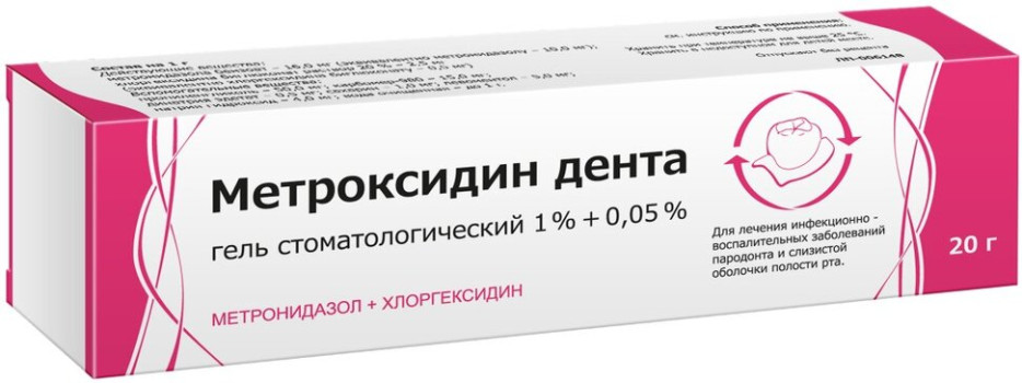 

Метроксидин дента гель для десен 20 г