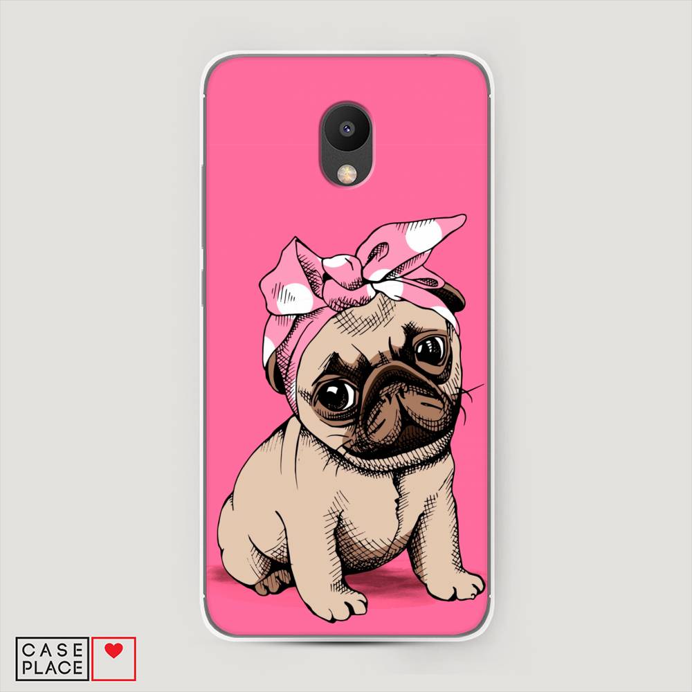 

Чехол Awog на Meizu M6 "Dog Pin-Up", Розовый;бежевый, 72050-2