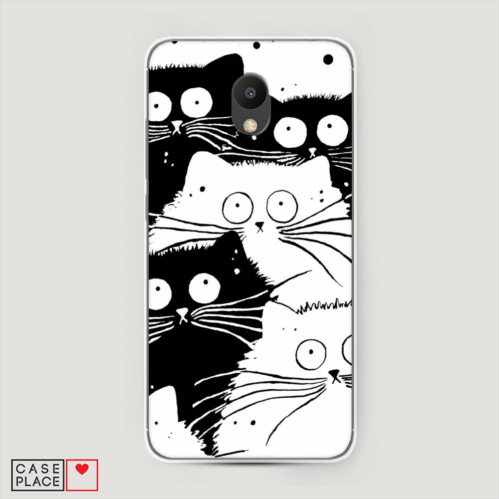 

Чехол Awog на Meizu M6 "Коты черно-белые", Черный;белый, 72050-2