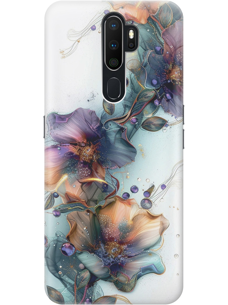 

Силиконовый чехол на Oppo A5 (2020)/A9 (2020) с принтом "Мистические цветы", Прозрачный;белый;зеленый, 726151310